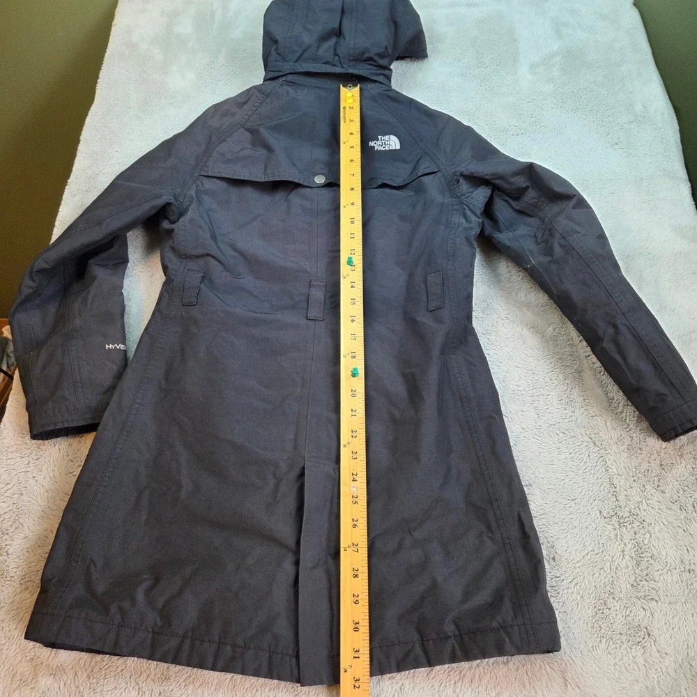 The North Face HyVent Hooded Parka Jacket Womens XS Utility Pocket Outdoor Black